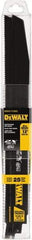 DeWALT - 12" Long x 1" Thick, High Speed Steel Reciprocating Saw Blade - Straight Profile, 10 TPI, Toothed Edge, Universal Shank - USA Tool & Supply