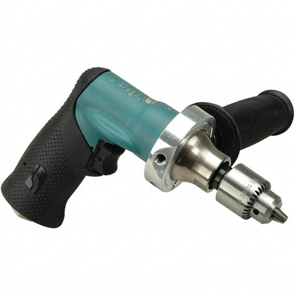 Dynabrade - 1/4" Keyed Chuck - Pistol Grip Handle, 500 RPM, 0.4 hp, 90 psi - USA Tool & Supply