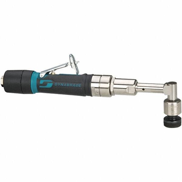 Dynabrade - 3,200 OPM, 26 CFM Air Consumption, 90 psi Air Pressure, Right Angle Air Orbital Sander - Round Pad, Adhesive/PSA Backing, 1/4 NPT Inlet - USA Tool & Supply