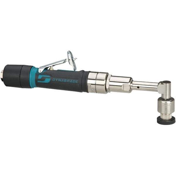 Dynabrade - 3,200 OPM, 26 CFM Air Consumption, 90 psi Air Pressure, Right Angle Air Orbital Sander - Round Pad, 1/4 NPT Inlet - USA Tool & Supply