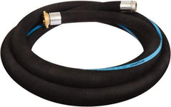 Alliance Hose & Rubber - 6" ID x 6.6 OD, 150 Working psi, Black Synthetic Rubber Water & Discharge Hose - Male x Female NPSH Ends, 20' Long, -25 to 200°F - USA Tool & Supply