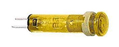 Schneider Electric - 24 V Yellow Lens LED Pilot Light - Quick Connect Tag Connector, 10mm Wide - USA Tool & Supply
