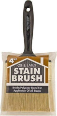 Wooster Brush - 4" Flat Synthetic Utility Paint Brush - 2-11/16" Bristle Length, 5-3/4" Plastic Beavertail Handle - USA Tool & Supply