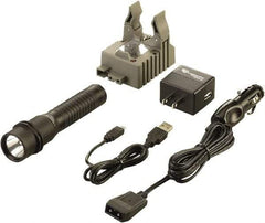 Streamlight - White LED Bulb, 260 Lumens, Industrial/Tactical Flashlight - Black Aluminum Body, 1 3.75V Lithium-Ion Battery Included - USA Tool & Supply