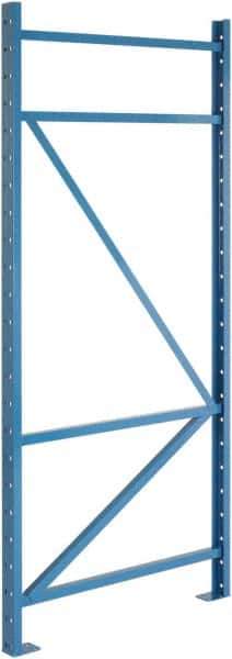 Steel King - 39,990 Lb Capacity Heavy-Duty Framing Upright Pallet Storage Rack - 3" Wide x 144" High x 48" Deep, Powder Coat Blue - USA Tool & Supply