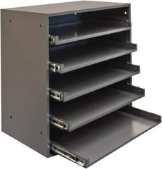 Durham - 5 Drawer, Small Parts Heavy Duty Bearing Slide Rack Cabinet - 12-1/2" Deep x 20-1/2" Wide x 21" High - USA Tool & Supply