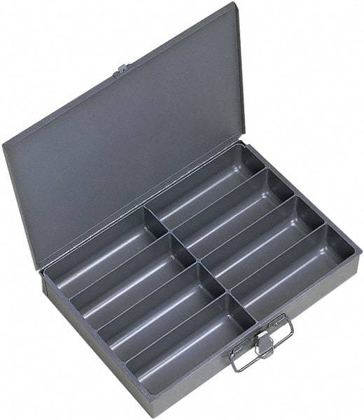 Durham - 13-3/8 Inches Wide x 2 Inches High x 9-1/4 Inches Deep Compartment Box - Steel , 8 Compartments - USA Tool & Supply