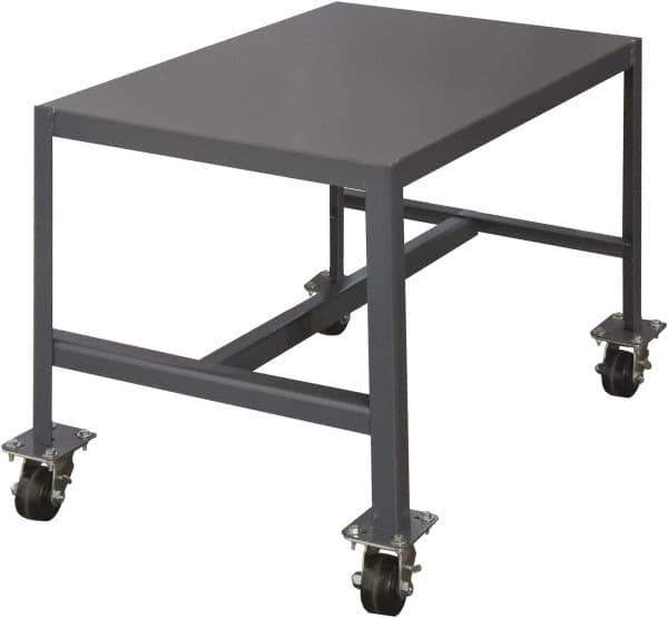 Durham - Mobile Work Bench - Steel, Gray, 24" Long x 18" Deep x 24" High - USA Tool & Supply