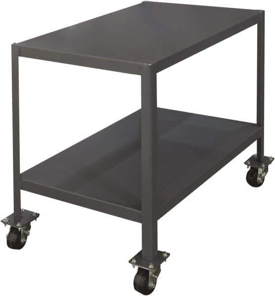 Durham - Mobile Work Bench - Steel, Gray, 48" Long x 30" Deep x 36" High - USA Tool & Supply