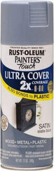 Rust-Oleum - Slate (Color), Satin, Enamel Spray Paint - 8 Sq Ft per Can, 12 oz Container, Use on Multipurpose - USA Tool & Supply