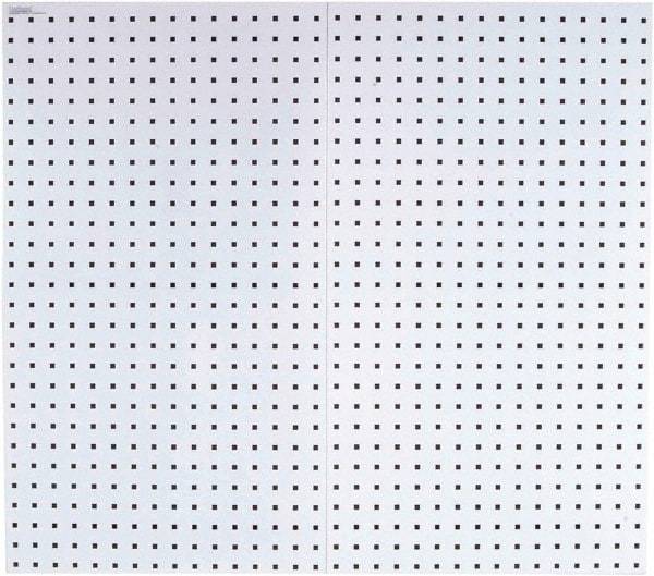 Triton - 18" Wide x 36" High Industrial Steel Tool Peg Board System - 2 Panels, Steel, White - USA Tool & Supply