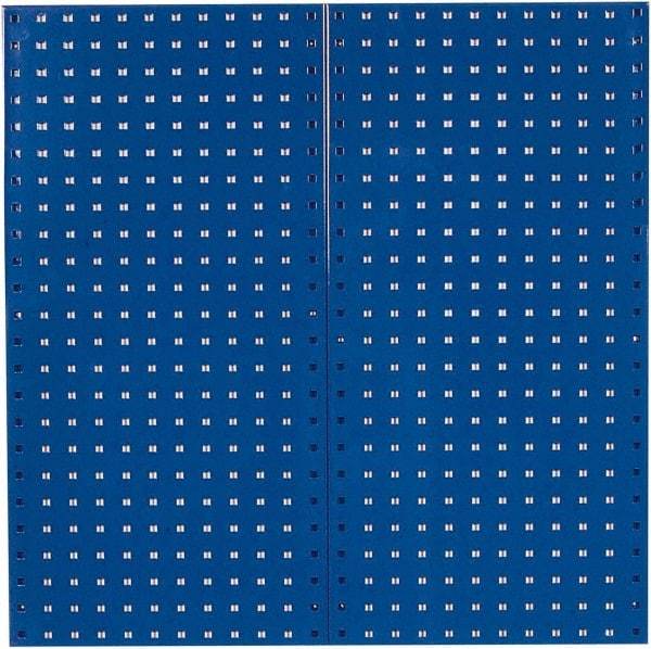 Triton - 18" Wide x 36" High Industrial Steel Tool Peg Board System - 2 Panels, Steel, Blue - USA Tool & Supply