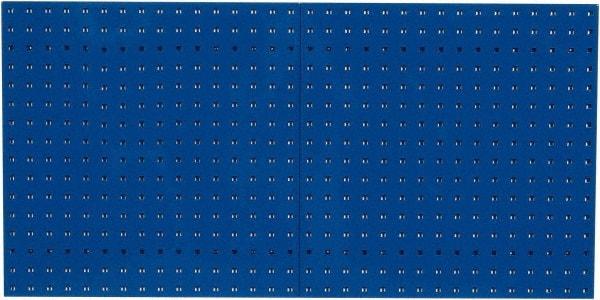 Triton - 24" Wide x 24" High Industrial Steel Tool Peg Board System - 2 Panels, Steel, Blue - USA Tool & Supply