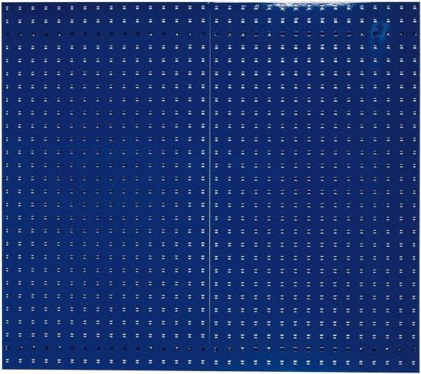 Triton - 24" Wide x 42-1/2" High Industrial Steel Tool Peg Board System - 2 Panels, Steel, Blue - USA Tool & Supply