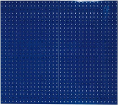 Triton - 24" Wide x 42-1/2" High Industrial Steel Tool Peg Board System - 2 Panels, Steel, Blue - USA Tool & Supply