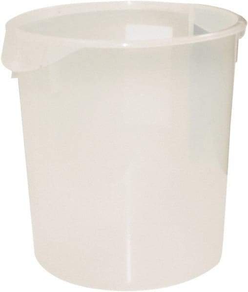 Rubbermaid - Round, Clear Polypropylene Food Storage Container - 14" High x 13.1" Wide - USA Tool & Supply