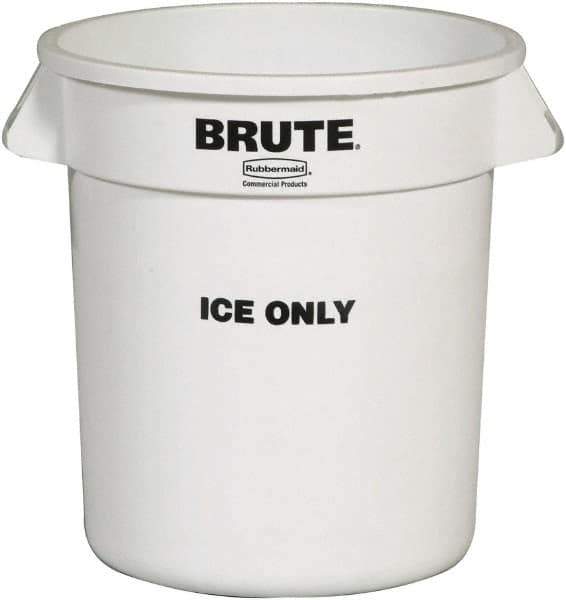 Rubbermaid - Round, White Polyethylene Food Storage Container - 17.1" High x 15.6" Wide - USA Tool & Supply