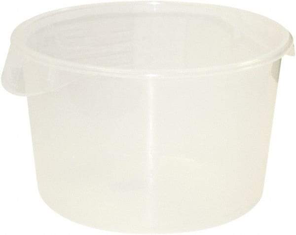 Rubbermaid - Round, Clear Polypropylene Food Storage Container - 8.1" High x 13.1" Wide - USA Tool & Supply