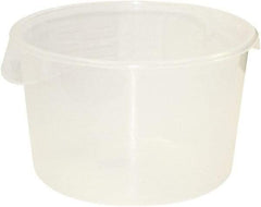 Rubbermaid - Round, Clear Polypropylene Food Storage Container - 8.1" High x 13.1" Wide - USA Tool & Supply