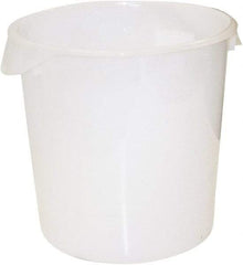 Rubbermaid - Round, White Polyethylene Food Storage Container - 14" High x 13.1" Wide - USA Tool & Supply