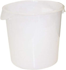 Rubbermaid - Round, White Polyethylene Food Storage Container - 11.9" High x 13.1" Wide - USA Tool & Supply