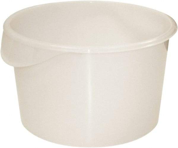 Rubbermaid - Round, White Polyethylene Food Storage Container - 8.1" High x 13.1" Wide - USA Tool & Supply