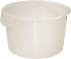 Rubbermaid - Round, White Polyethylene Food Storage Container - 8.1" High x 13.1" Wide - USA Tool & Supply