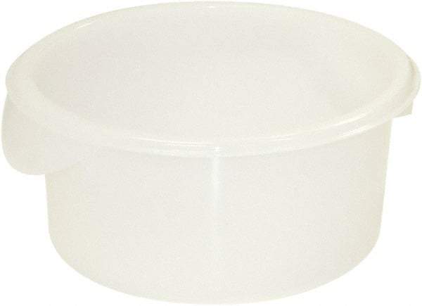 Rubbermaid - Round, White Polyethylene Food Storage Container - 10.6" High x 10" Wide - USA Tool & Supply