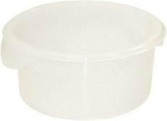 Rubbermaid - Round, White Polyethylene Food Storage Container - 10.6" High x 10" Wide - USA Tool & Supply