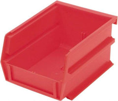 Triton - 5-3/8" Deep, Red Polypropylene Hopper Stacking Bin - 3" High x 4-1/8" Wide x 5-3/8" Long - USA Tool & Supply