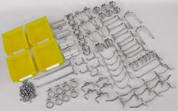 Triton - 83 Piece, Pegboard Hook Set - Zinc Alloy & Steel - USA Tool & Supply