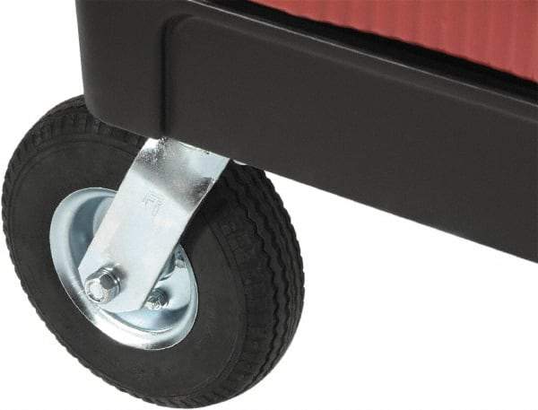 Rubbermaid - 8" High, Cart Caster Kit - Use with FG450088, FG451288, FG451388, FG452010, FG452088, FG453288, FG453388, FG454600, FG454610, FG454888 - USA Tool & Supply