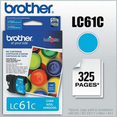 Brother - Cyan Ink Cartridge - Use with Brother DCP-J140W, 165C, 375CW, 385C, 395CN, 585CW, MFC-250C, 255CW, 290C, 295CN, 490CW, 495CW, J615W, 775CW, 790CW, 795CW, 990CW - USA Tool & Supply