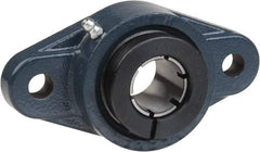 Value Collection - 3/4" ID, 4-7/16" OAL x 1-3/8" OAH 2-Bolt Flange - 1,494 Lb Static Cap, 2,877 Lb Dyn Cap, 3-17/32" Btw Mnt Hole Ctrs, 19/32" Base-to-Ctr Ht, Cast Iron - USA Tool & Supply
