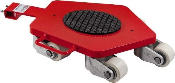 GKS - 13,200 Lb Capacity Steel Machine Dolly - 29.9" Long x 22.1" Wide x 4.6" High, 3.3" Wheels - USA Tool & Supply