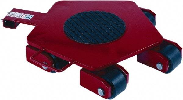 GKS - 8,800 Lb Capacity Steel Machine Dolly - 29.9" Long x 22.1" Wide x 4.3" High, 3.3" Wheels - USA Tool & Supply