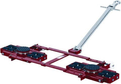 GKS - 26,400 Lb Capacity Steel Machine Dolly - 21.3" Long x 61.4" Wide x 4.3" High, 3.3" Wheels - USA Tool & Supply