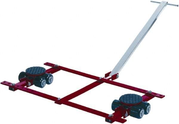 GKS - 13,200 Lb Capacity Steel Machine Dolly - 21.3" Long x 53.9" Wide x 4.3" High, 3.3" Wheels - USA Tool & Supply