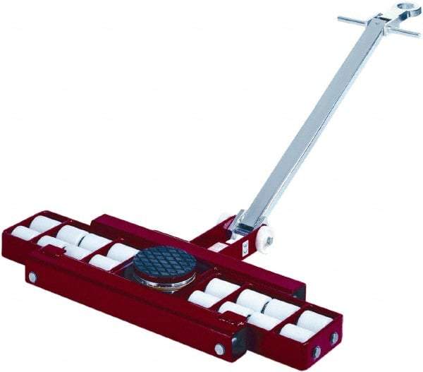 GKS - 39,600 Lb Capacity Steel Machine Dolly - 40.6" Long x 24.4" Wide x 4.3" High, 3.3" Wheels - USA Tool & Supply