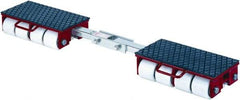 GKS - 39,600 Lb Capacity Steel Machine Dolly - 8.7" Long x 56.3" Wide x 4.3" High, 3.3" Wheels - USA Tool & Supply