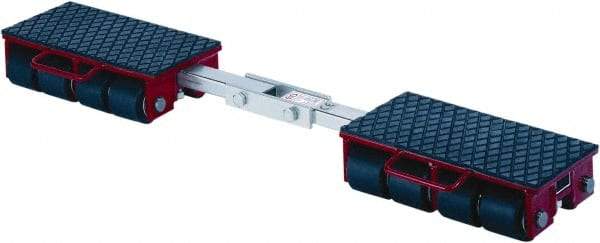 GKS - 26,400 Lb Capacity Steel Machine Dolly - 8.7" Long x 56.3" Wide x 4.3" High, 3.3" Wheels - USA Tool & Supply