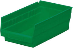 Akro-Mils - 11-5/8" Deep, Green Hopper Shelf Bin - 4" High x 6-5/8" Wide x 11-5/8" Long - USA Tool & Supply