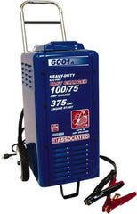 Associated Equipment - 6/12 Volt Battery Charger - 100 Amps/75 Amps, 375 Starter Amps - USA Tool & Supply