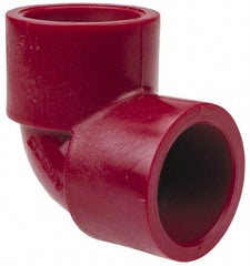 NIBCO - 1-1/2" PVDF Plastic Pipe 90° Elbow - Schedule 80, S x S End Connections - USA Tool & Supply
