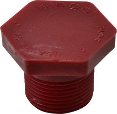 NIBCO - 1" PVDF Plastic Pipe Threaded Plug - Schedule 80, MIPT x MIPT End Connections - USA Tool & Supply