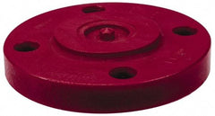 NIBCO - 1-1/2" Pipe, 5" OD, PVDF Blind Pipe Flange - Schedule 80, Red - USA Tool & Supply