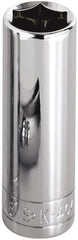 SK - 1/4", 1/4" Drive, Deep Hand Socket - 6 Points, Steel, Chrome Finish - USA Tool & Supply