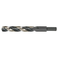 15/32 RHS / RHC HSS 135 Degree Split Point Heavy Duty Jobber Length Drill - Black & Gold - Exact Industrial Supply