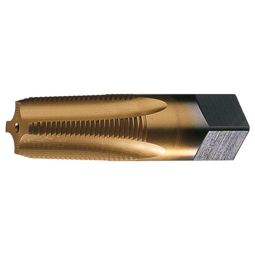 ‎1/16-27 NPTF 4 Flute Taper Pipe HSS Medium Hook Taper Pipe Tap- Bright - Exact Industrial Supply