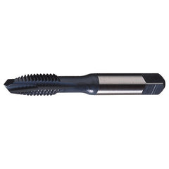 ‎#4-40 UNC 2 Flute H2 Plug HSS-E CNC For Soft Metals Spiral Point Tap- Steam Oxide - Exact Industrial Supply